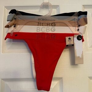 BCBG Generation Rhinestone Thong 5 pack NTW size L